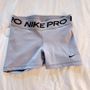 Grey Nike Pro shorts. Size Small